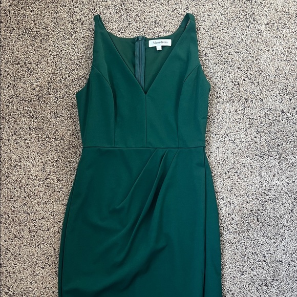 Manydress Size Small Elegant Asymmetrical Green Dress - Picture 4 of 6